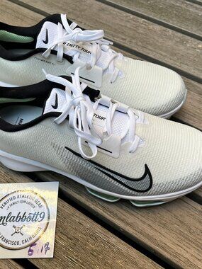 Nike Air Zoom Infinity Tour 2 Golf Shoes White Vapor Green Size 8.5 NWOB